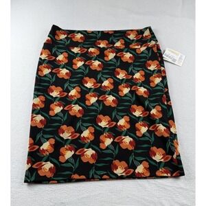 Lularoe NWT Floral Pull On Skirt Size 3XL Pencil Stretch